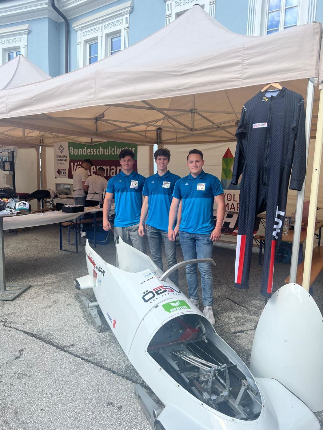 Unser Bobteam Kaiser bei der Völkermarkter Wirtschaftsmesse